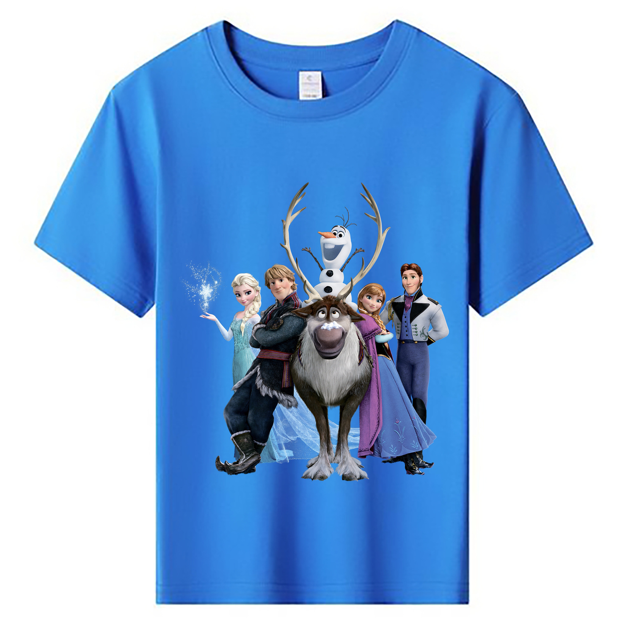 （画像用） アナと雪の女王 アンナ エルサ Frozen Anna Elsa 綿100％キッズTシャツ（フロントプリント）